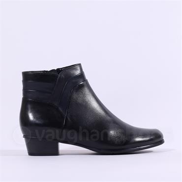 Regarde Le Ciel Stefany Two Tone Bootie - Black Navy Combi Leather